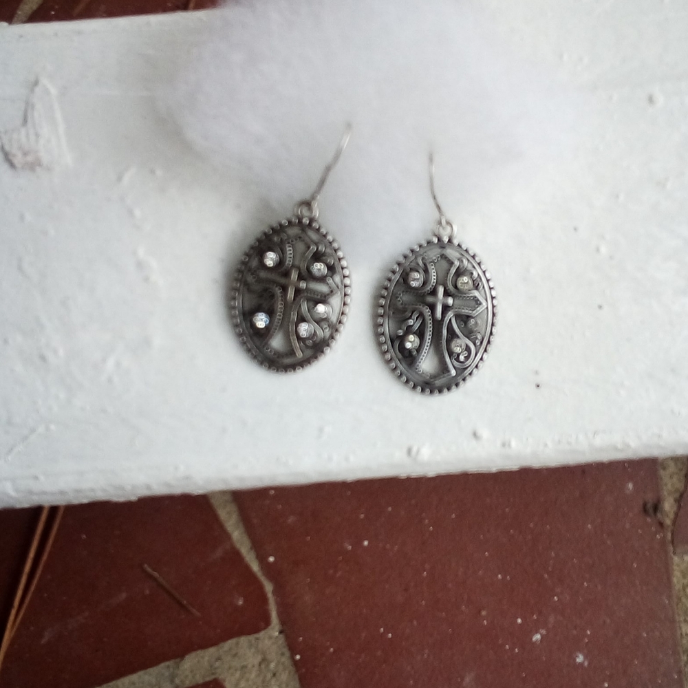 Dangle Cross Earrings